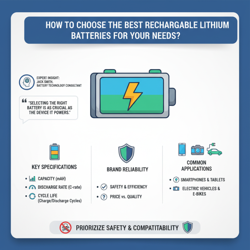 How to Choose the Best Rechargeable Lithium Batteries for Your Needs?
