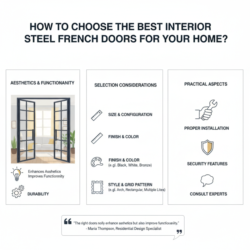 How to Choose the Best Interior Steel French Doors for Your Home?
