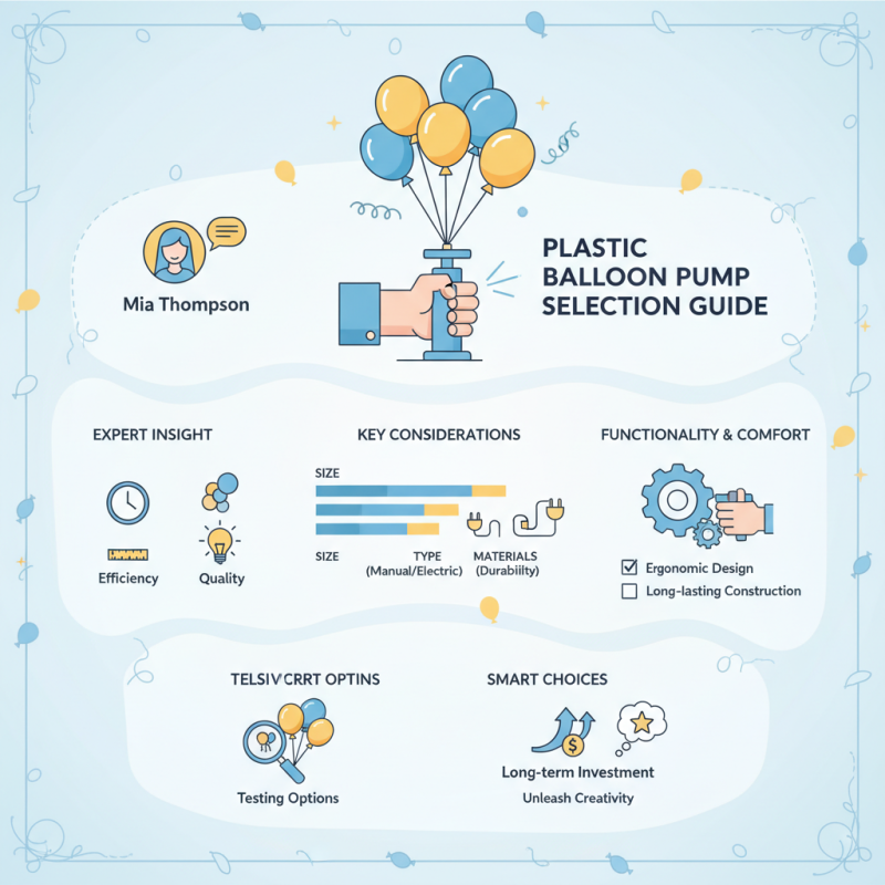 How to Choose the Best Plastic Balloon Pump for Your Needs?