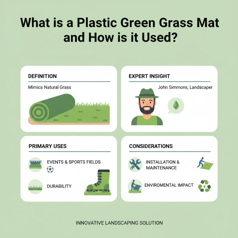 What is a Plastic Green Grass Mat and How is it Used?