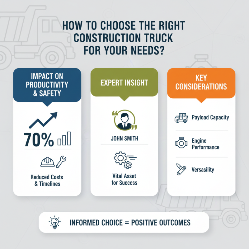 How to Choose the Right Construction Truck for Your Needs?