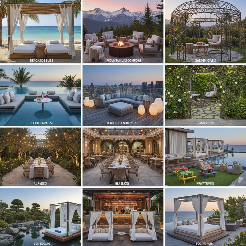 Top 10 Hotel Outdoor Seating Ideas for Your Vacation Needs?