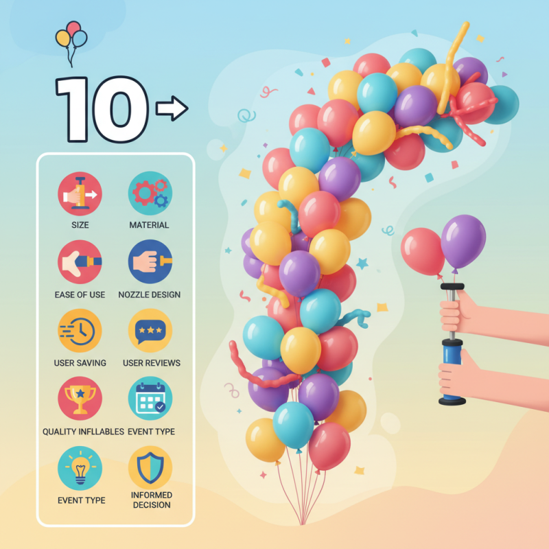 Top 10 Tips for Choosing the Best Plastic Balloon Pump