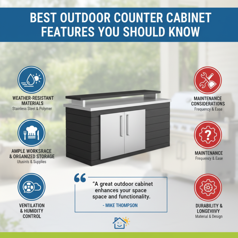 Best Outdoor Counter Cabinet Features You Should Know?