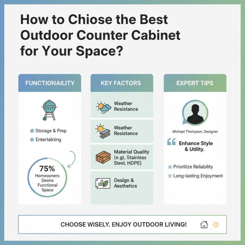 How to Choose the Best Outdoor Counter Cabinet for Your Space?