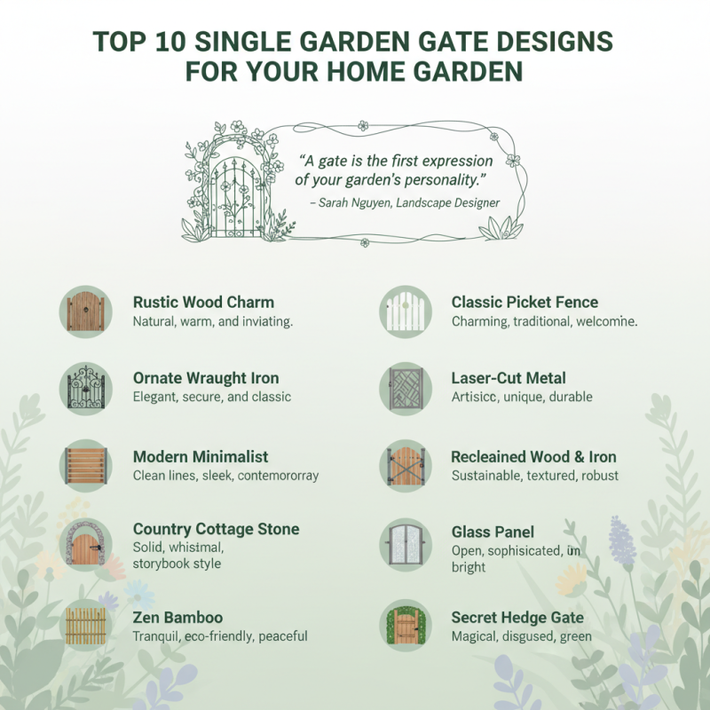 Top 10 Single Garden Gate Designs for Your Home Garden?
