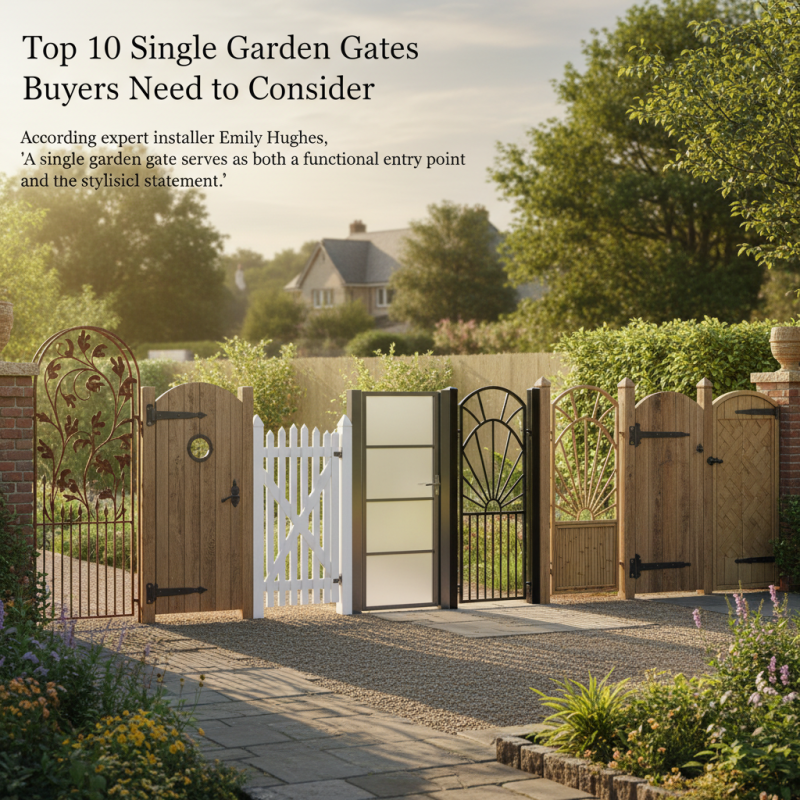 Top 10 Single Garden Gates Buyers Need to Consider