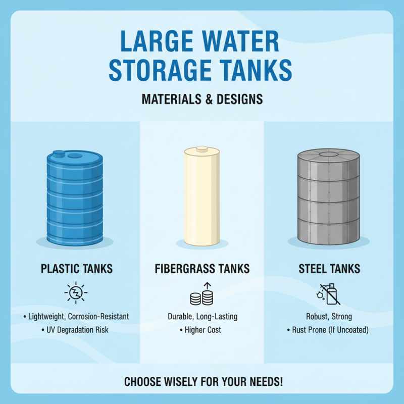 How to Choose the Right Large Water Storage Tanks for Your Needs?