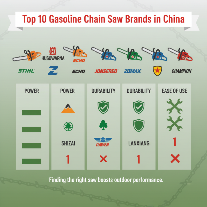 Top 10 Gasoline Chain Saw Brands in China for Outdoor Enthusiasts?