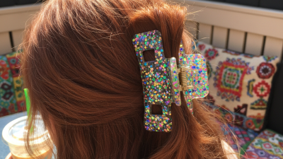 What is the 9cm Shining Rectangle Claw Clip With Multicolor Glitter?