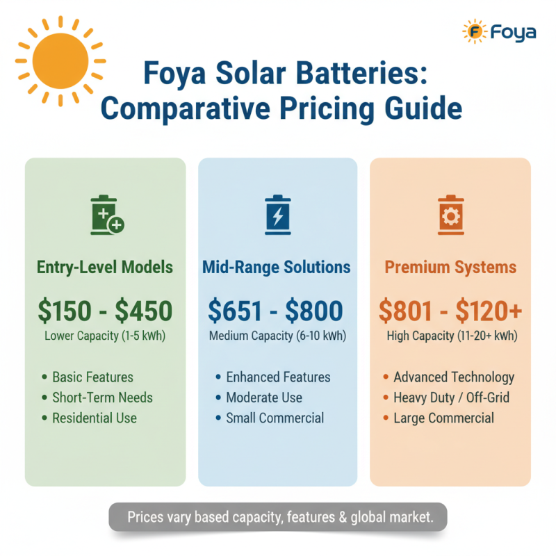2026 Best Foya Solar Batteries for Global Buyers to Choose