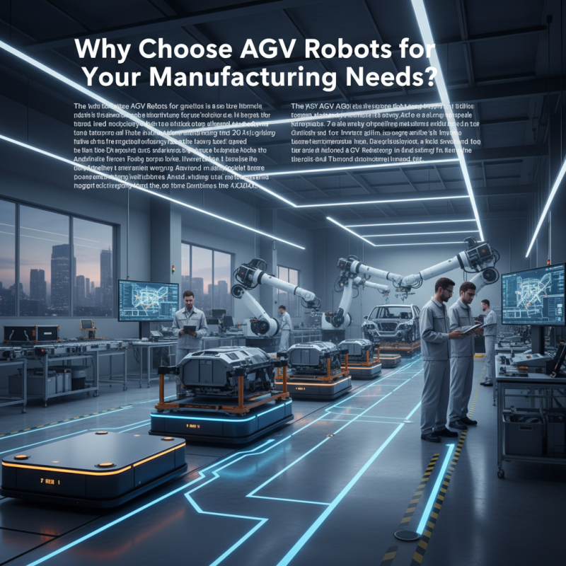 Why Choose AGV Robots for Your Manufacturing Needs?