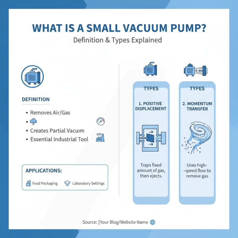 What is a small vacuum pump and how does it work?