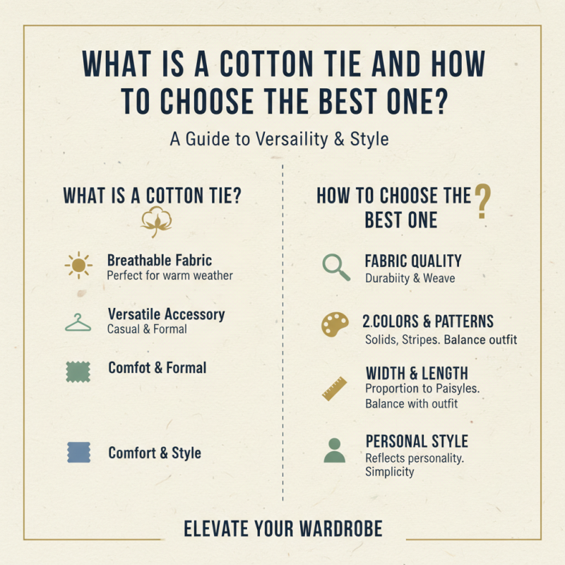 What is a Cotton Tie and How to Choose the Best One?