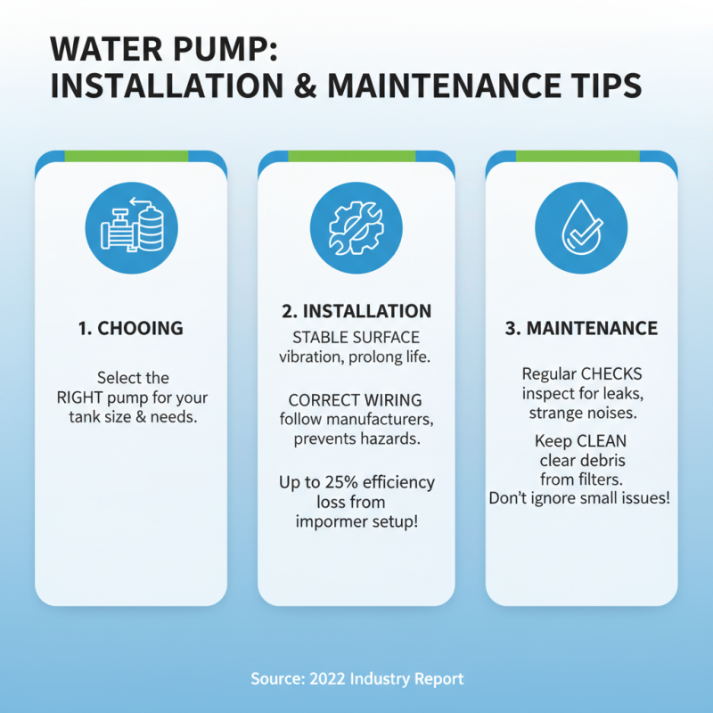 How to Choose the Right Water Pump for Your Water Tank?