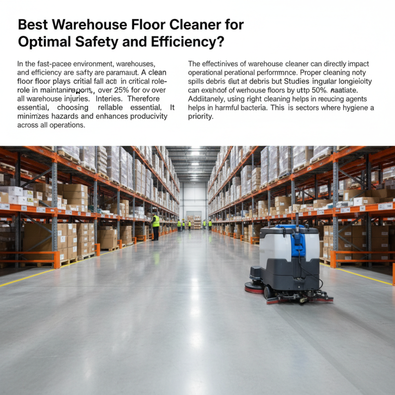Best Warehouse Floor Cleaner for Optimal Safety and Efficiency?