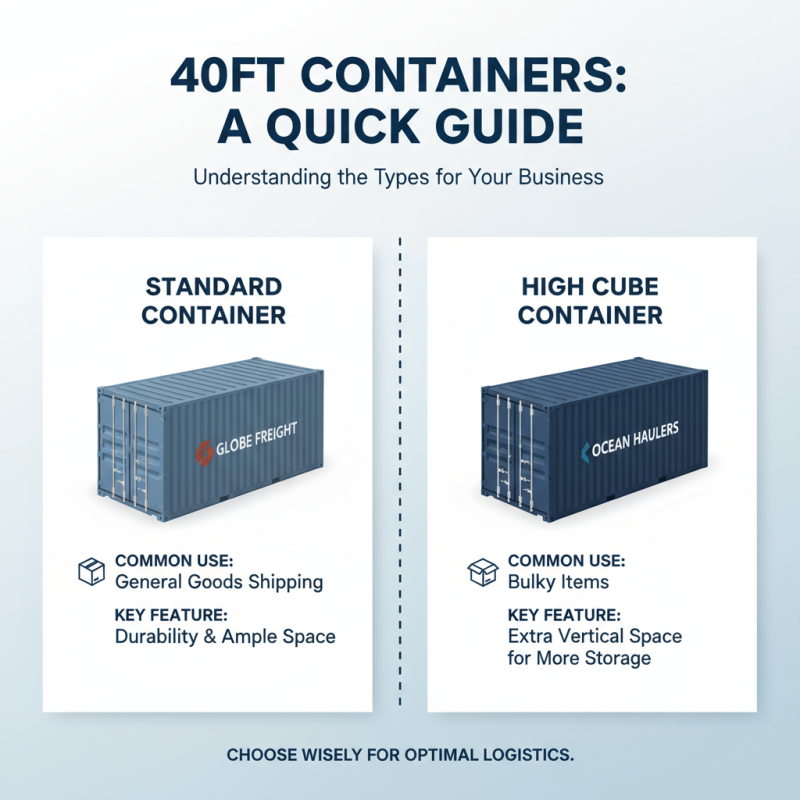 How to Choose the Right 40ft Container for Your Business?
