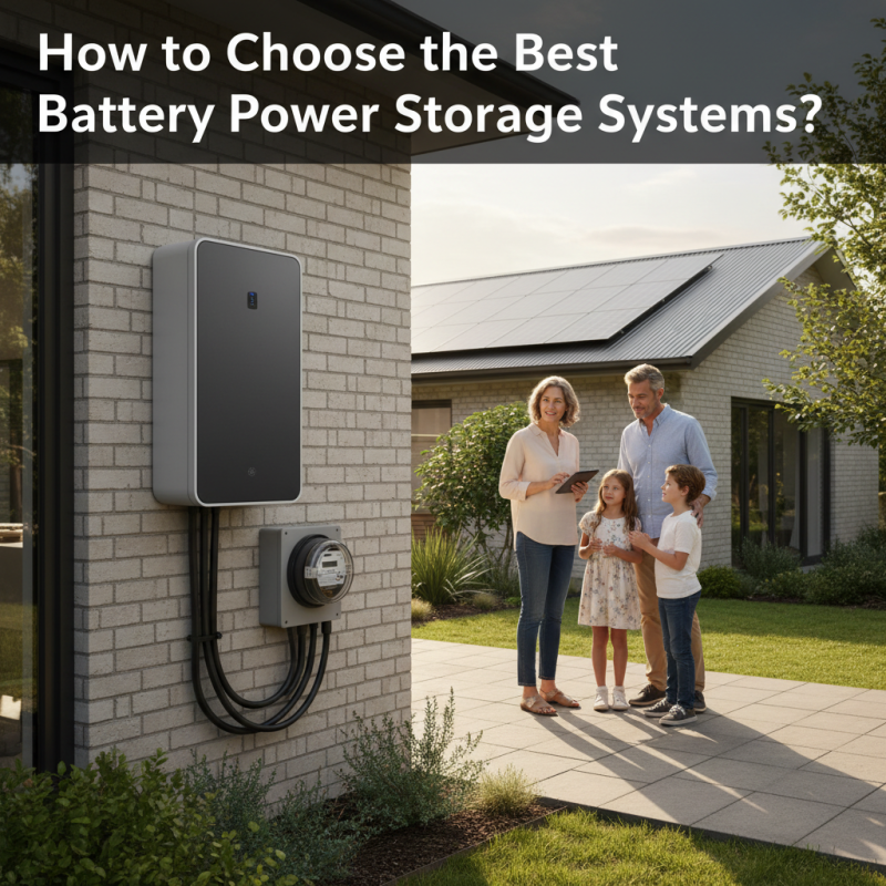 How to Choose the Best Battery Power Storage Systems?