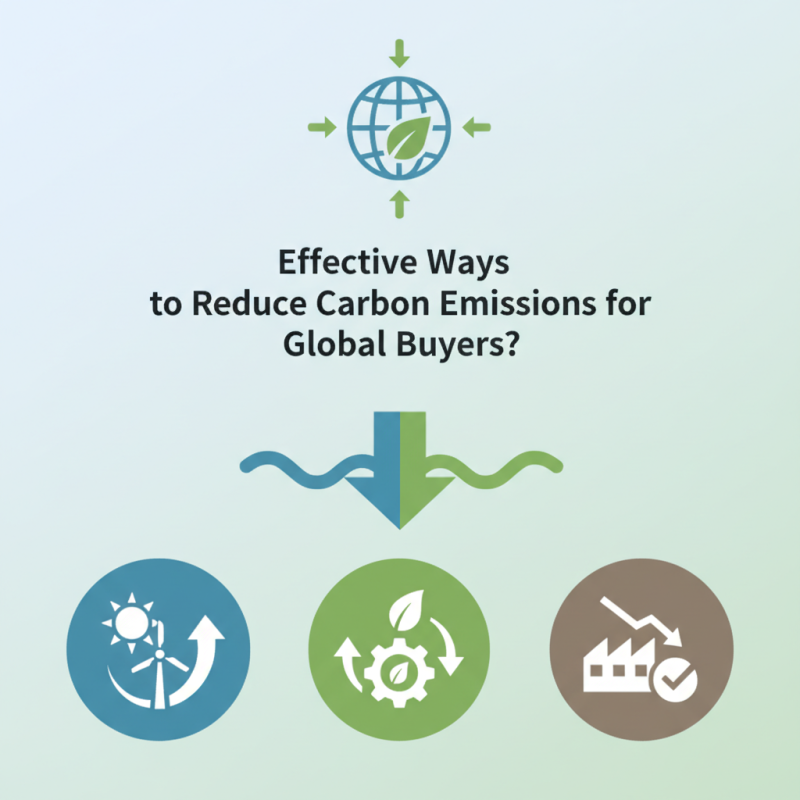 Effective Ways to Reduce Carbon Emissions for Global Buyers?