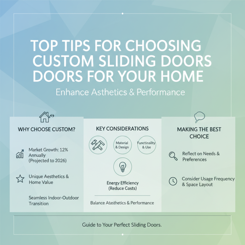Top Tips for Choosing Custom Sliding Doors for Your Home?