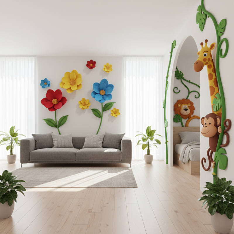 Top 10 Ideas for 3D Wall Stickers in Home Decor Design?
