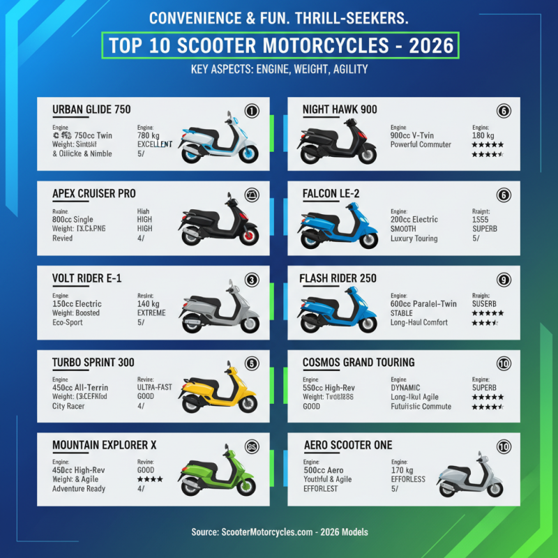 Top 10 Scooter Motorcycle Models for Thrilling Rides in 2026?