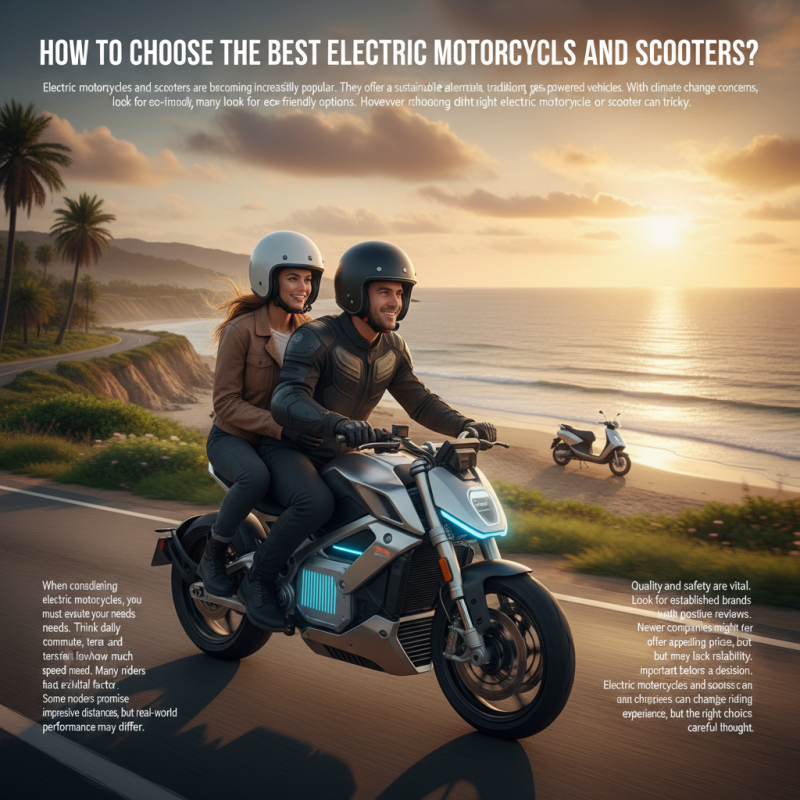 How to Choose the Best Electric Motorcycles and Scooters?