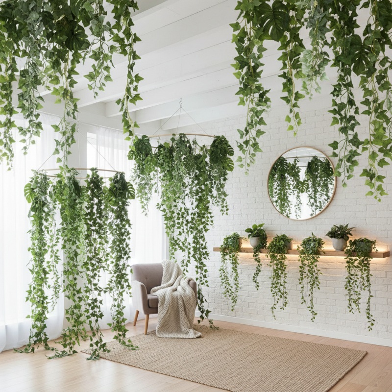 Top 10 Artificial Hanging Leaves for Stunning Decor Ideas?