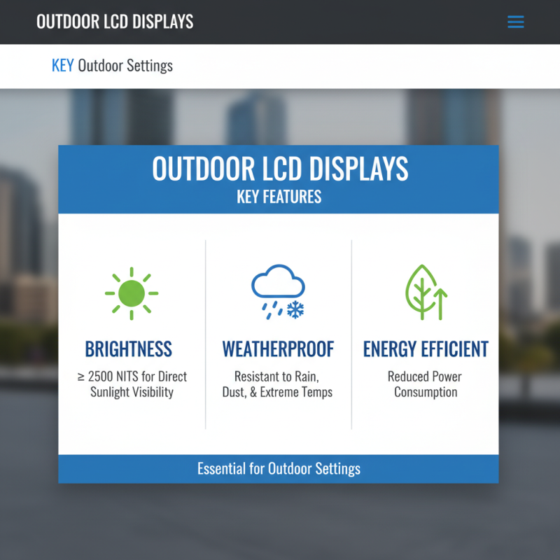 What is LCD Display Outdoor and How to Choose the Best?