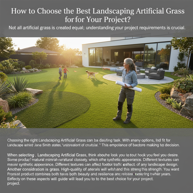 How to Choose the Best Landscaping Artificial Grass for Your Project?