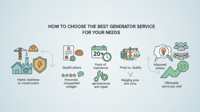 How to Choose the Best Generator Service for Your Needs?