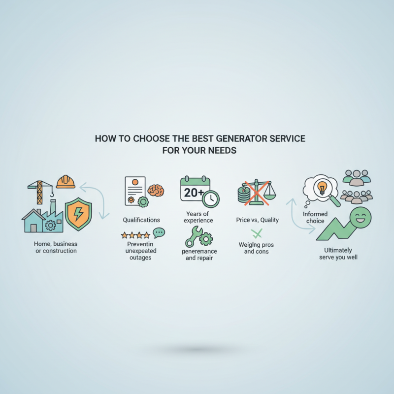 How to Choose the Best Generator Service for Your Needs?