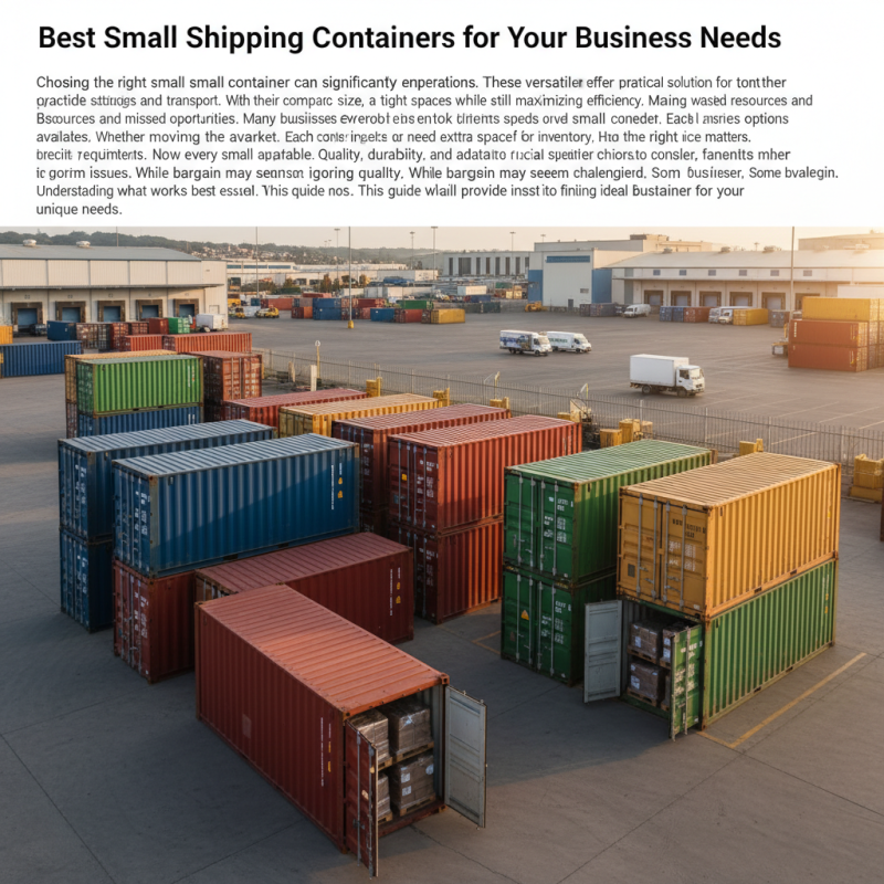 Best Small Shipping Containers for Your Business Needs?