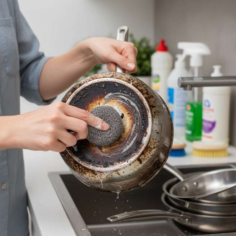 How to Easily Clean Burnt Stainless Steel Cookware