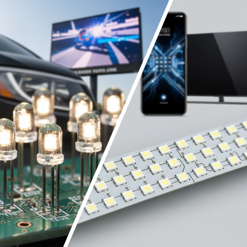 What is the difference between DIP and SMD LED technology?