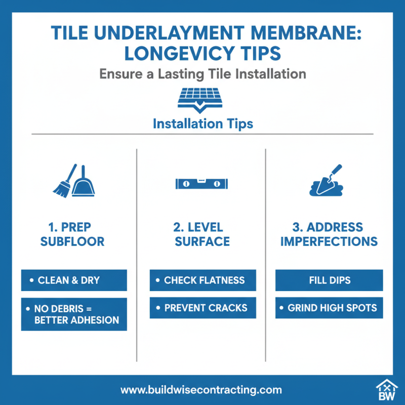 Top Tile Underlayment Membrane Benefits and Best Options?