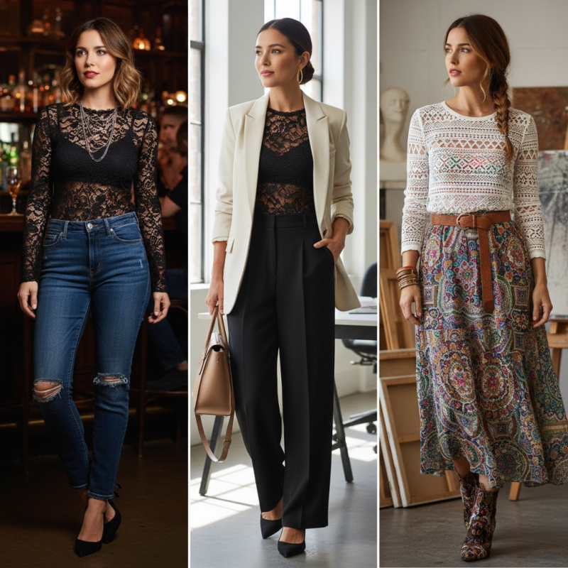 How to Style a Mesh Lace Sexy Top for Any Occasion?