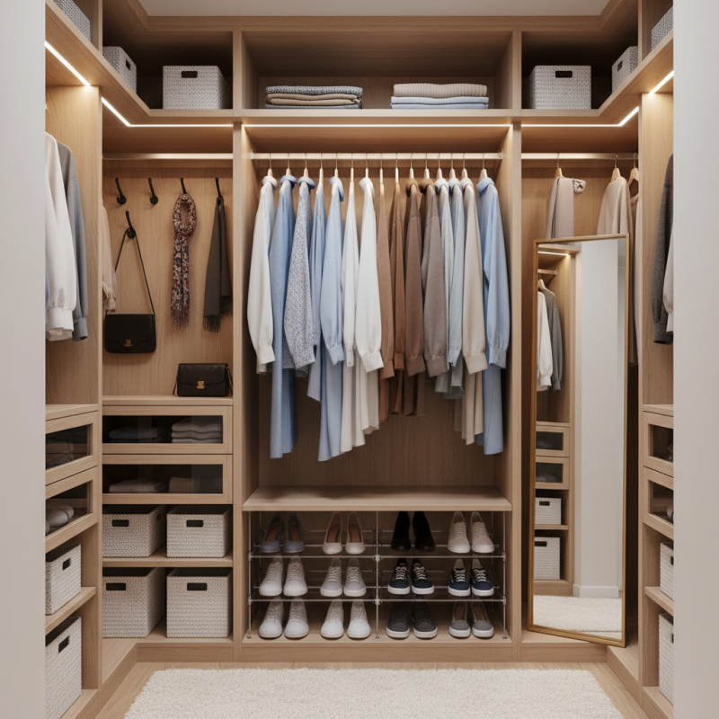 How to Organize Your Small Walk-in Wardrobe Efficiently?