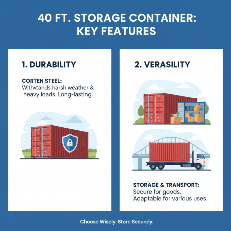 How to Choose the Right 40 Ft Storage Container for Your Needs?