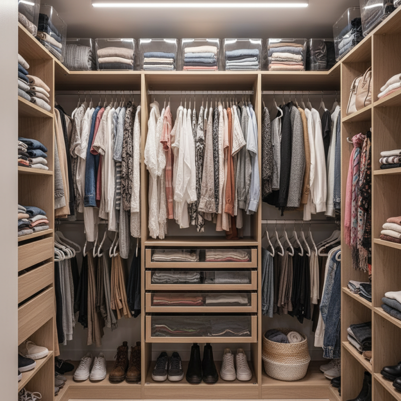 How to Organize a Small Closet with Too Many Clothes?