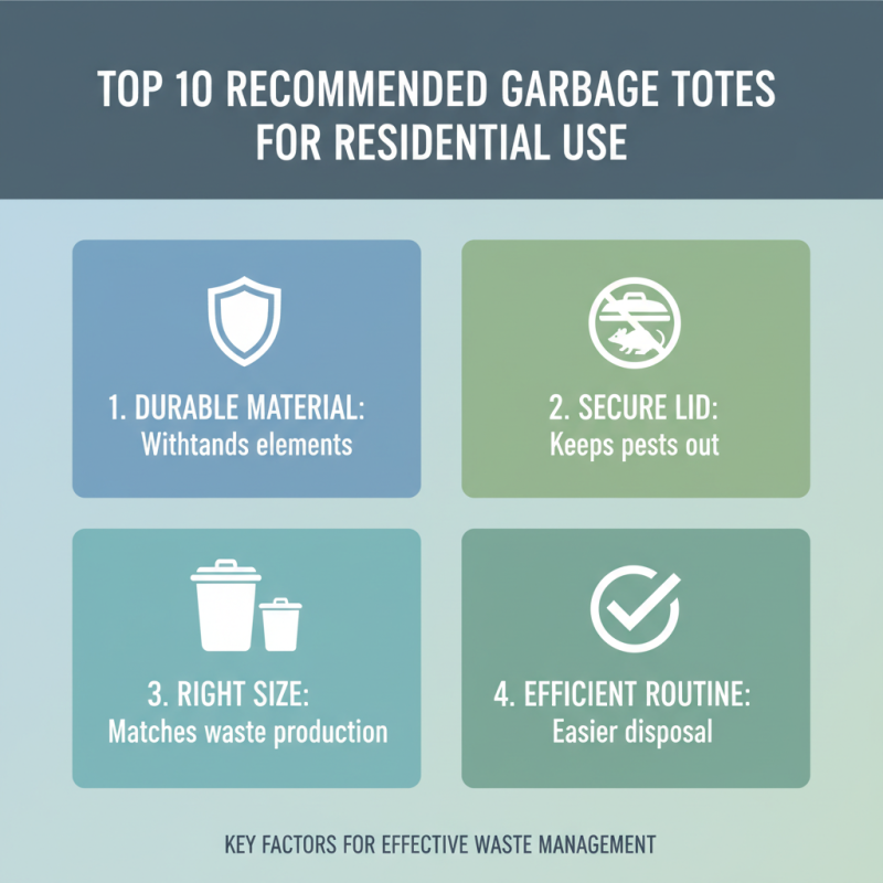 Top 10 Garbage Totes for Easy Waste Management Solutions?
