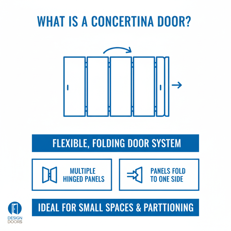 What is a concertina door and how does it work?