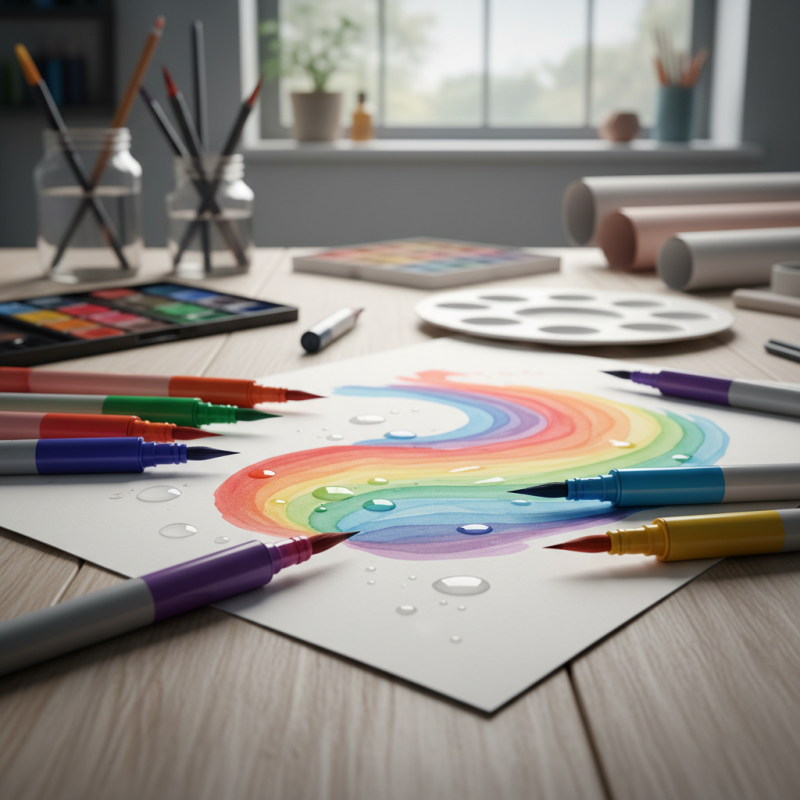 Where to Buy Top Quality Rainbow Brush Pens in China?