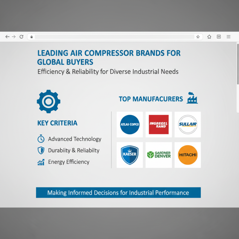 2026 Top Industrial Air Compressors for Global Buyers?