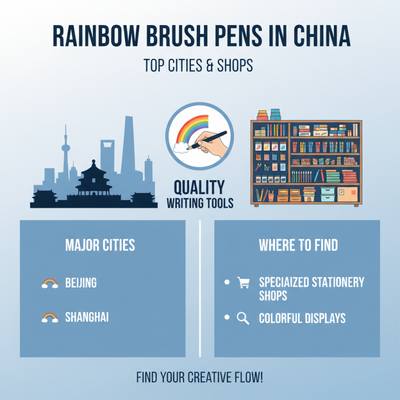 Where to Buy Top Quality Rainbow Brush Pens in China?