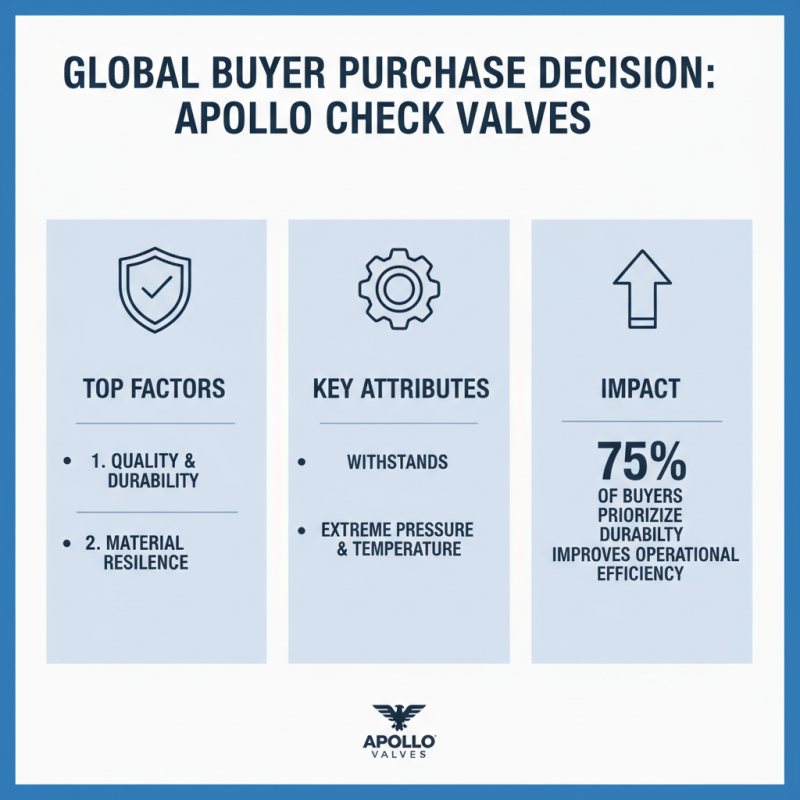 2026 Top Apollo Check Valves for Global Buyers Need?