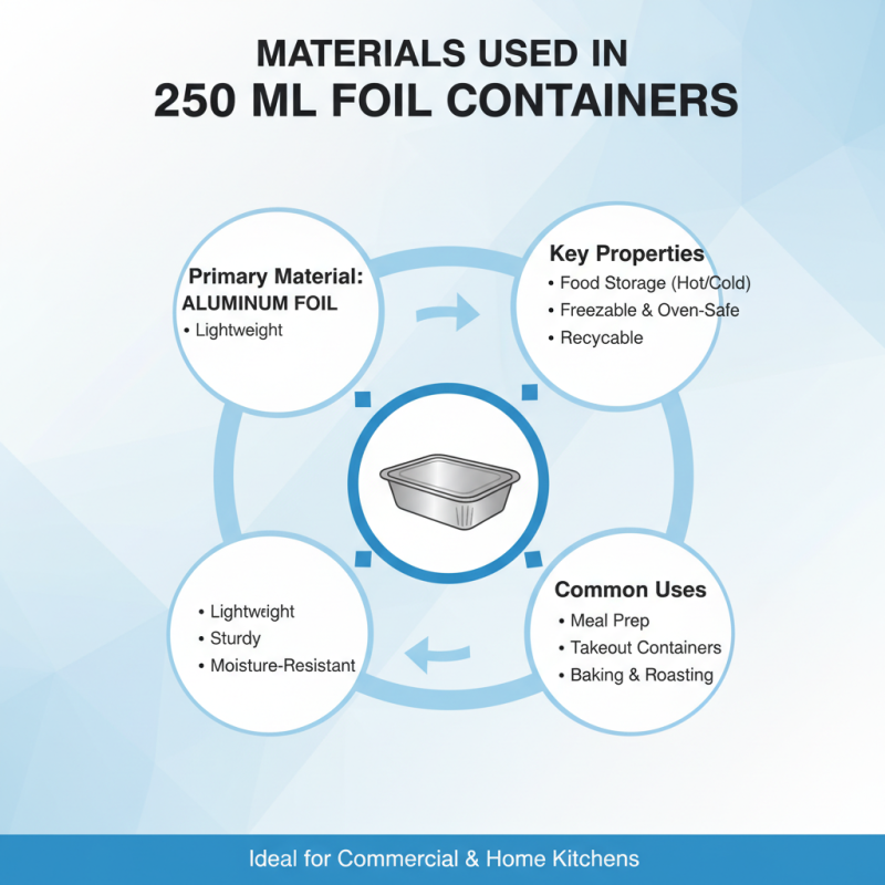 What is a 250 ml foil container and its uses?