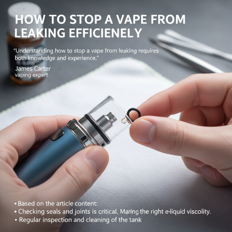 How to Stop a Vape from Leaking Efficiently？