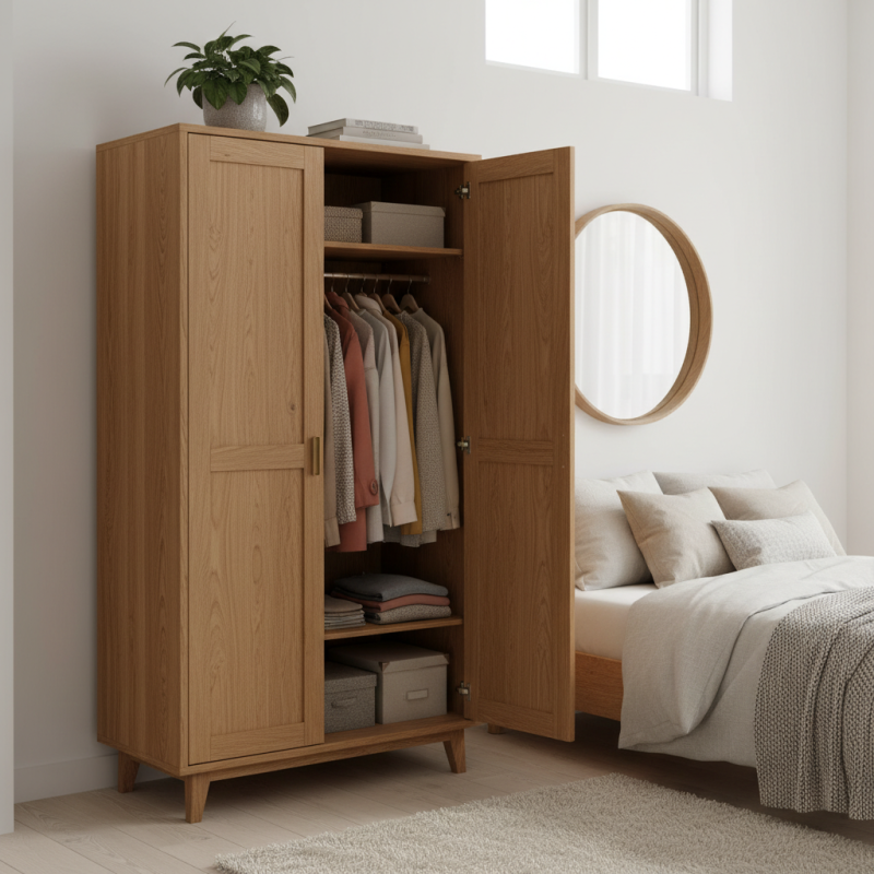 Why Choose a Wooden 2 Door Wardrobe for Your Home Storage Needs?