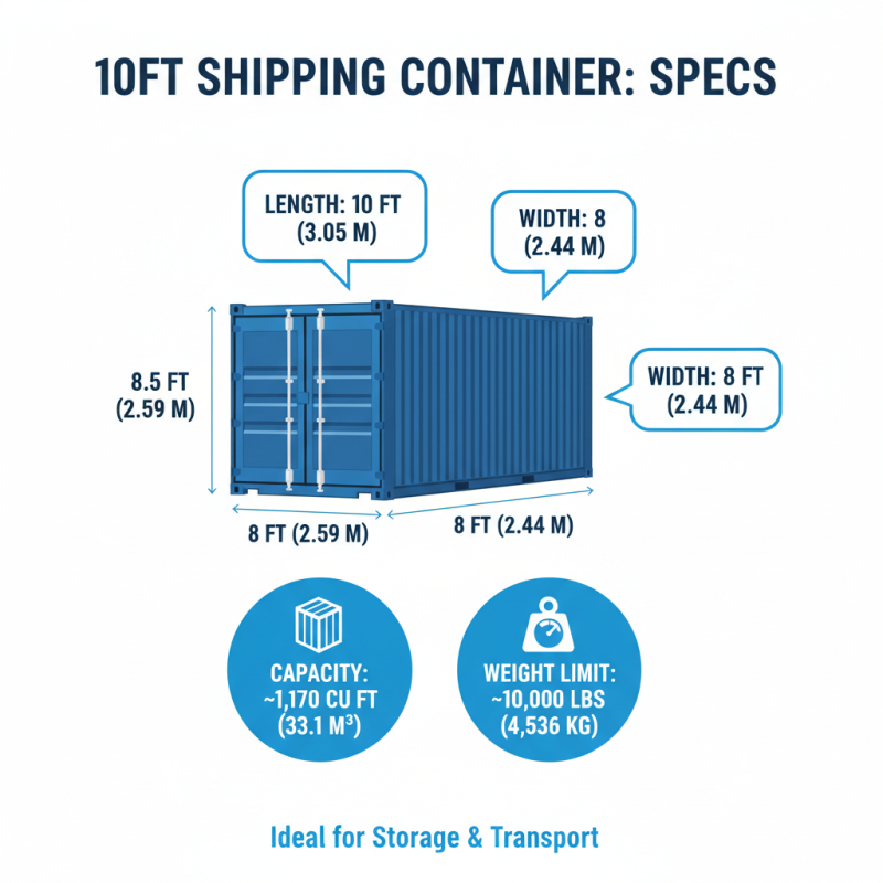 What is a 10ft shipping container and its uses?